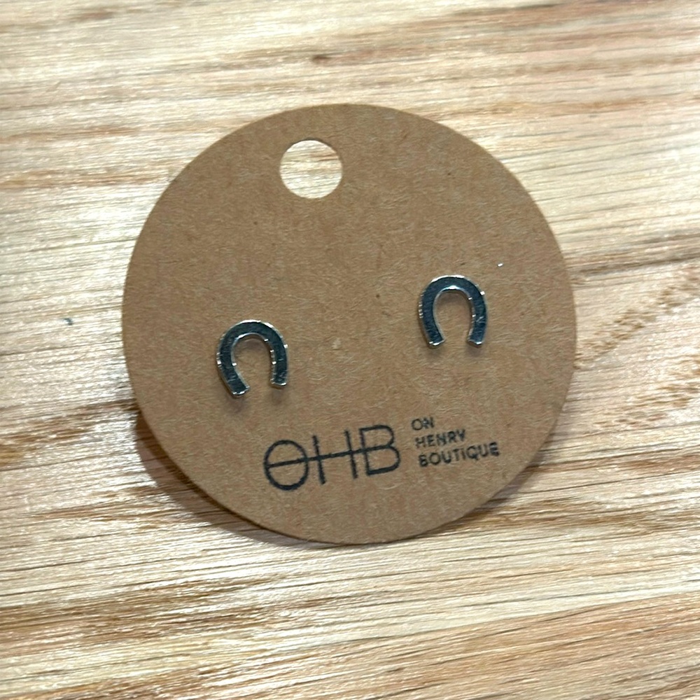 Sterling Silver Horseshoe Earrings